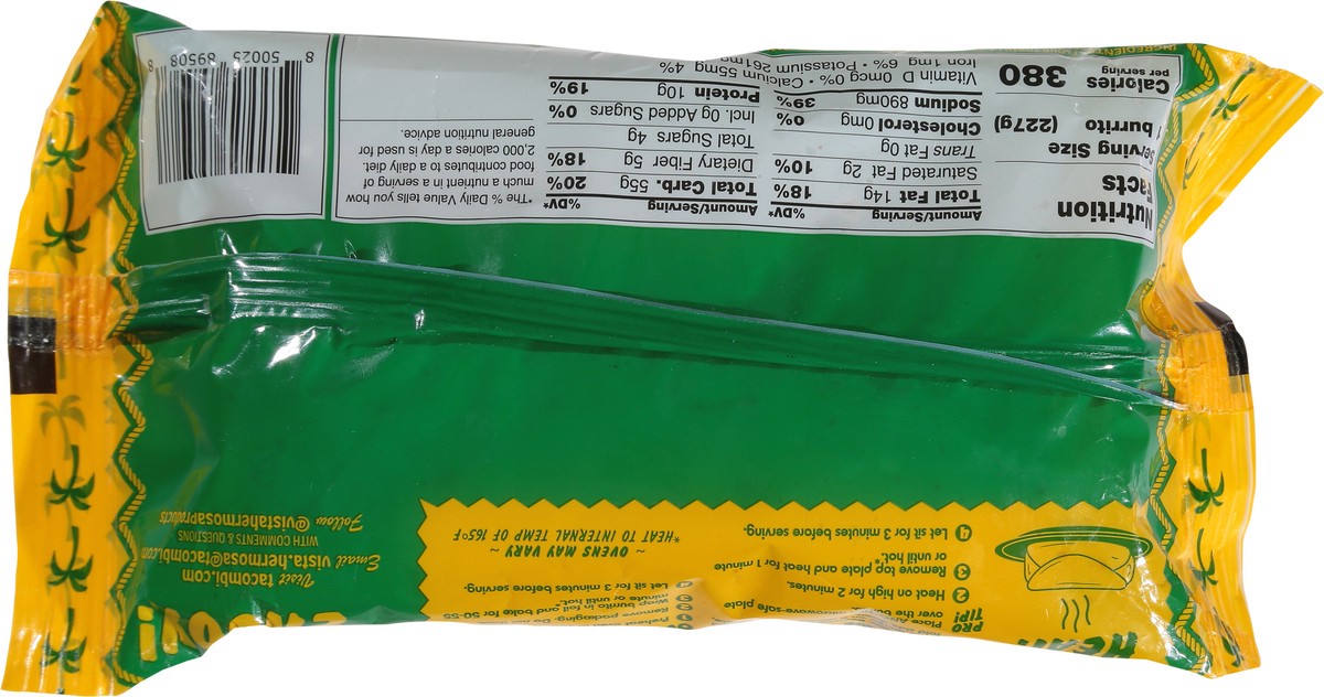 slide 9 of 14, Vista Hermosa Hand-Rolled Mild Medium Spicy Sweet Potato & Cactus Burrito Buena 8 oz,