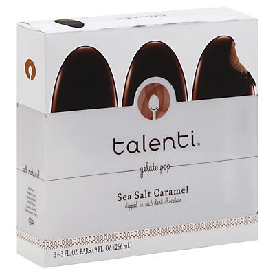 slide 1 of 1, Talenti Sea Salt Caramel Gelato Pop Dipped in Dark Chocolate, 3 ct