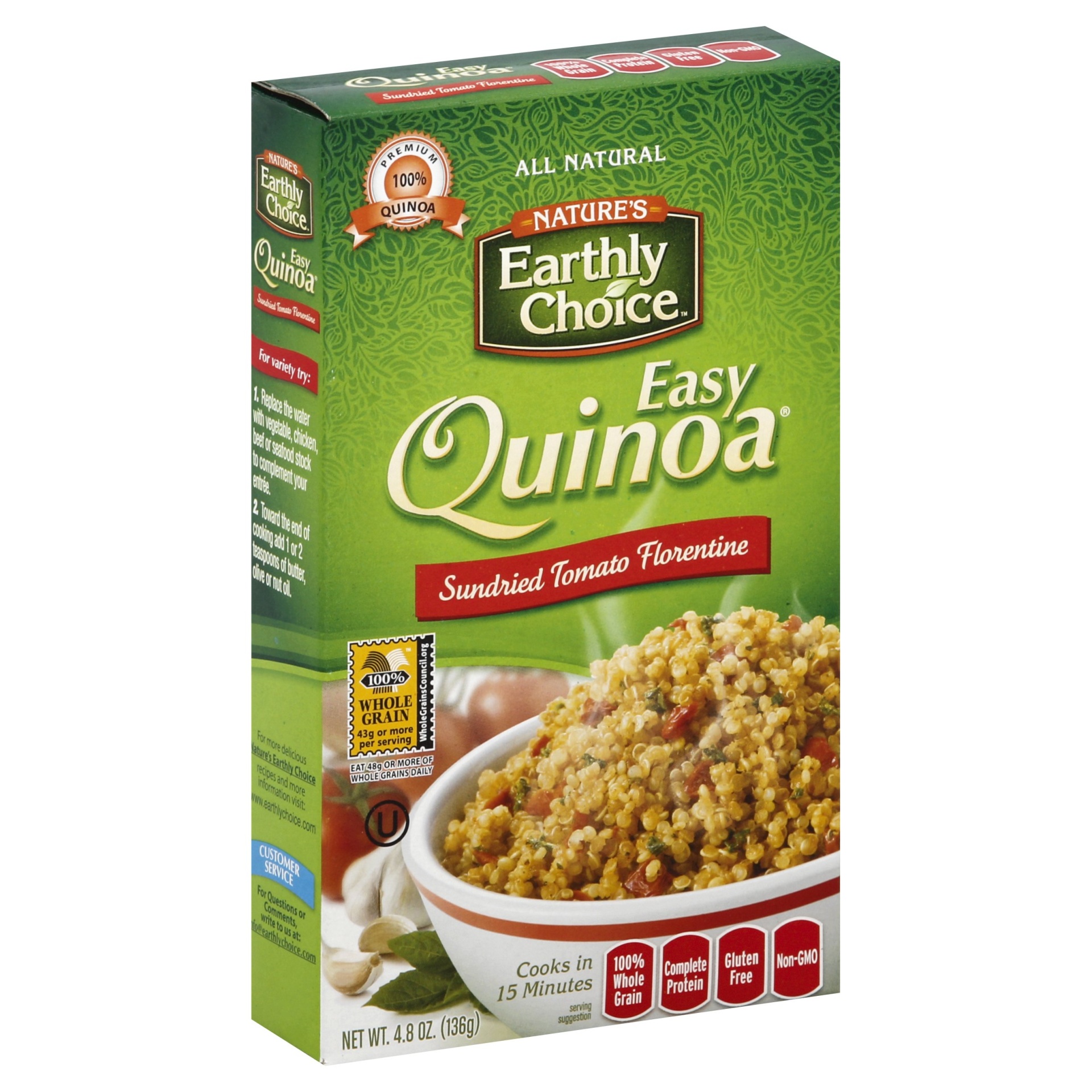 slide 1 of 6, Nature's Earthly Choice Tomato Florentine Quinoa, 4.8 oz