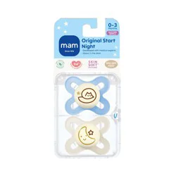 MAM Original Start Nighttime Pacifiers for 0-3 Months - Glows In The Dark