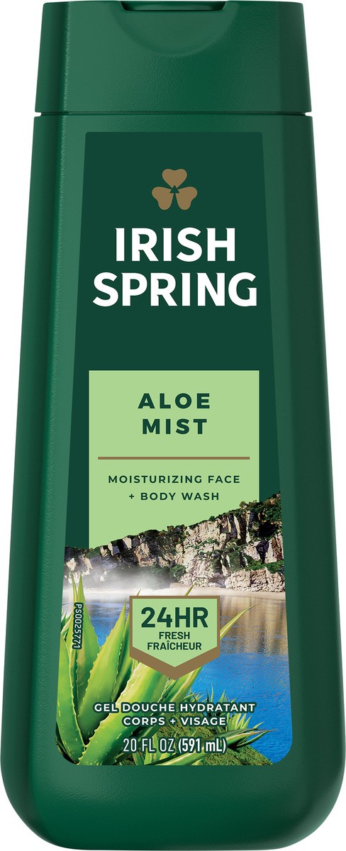 slide 3 of 8, Irish Spring Aloe Mist Body Wash for Men, 20 Oz, 20 fl oz