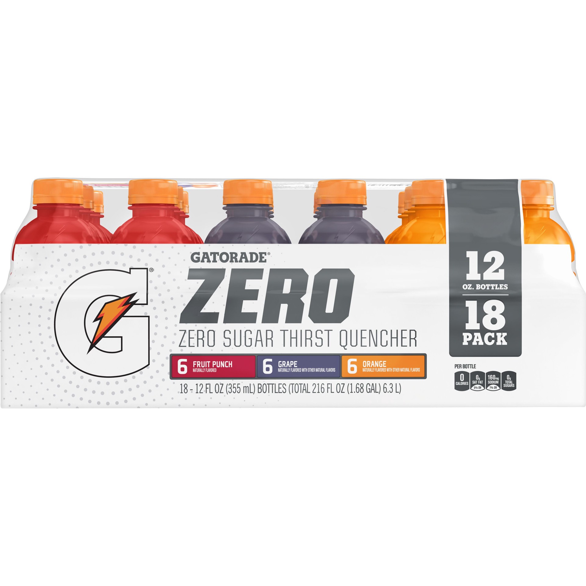 slide 1 of 6, Gatorade Zero Sugar Thirst Quencher Sports Drink Variety Pack - 18 ct; 12 fl oz, 18 ct; 12 fl oz