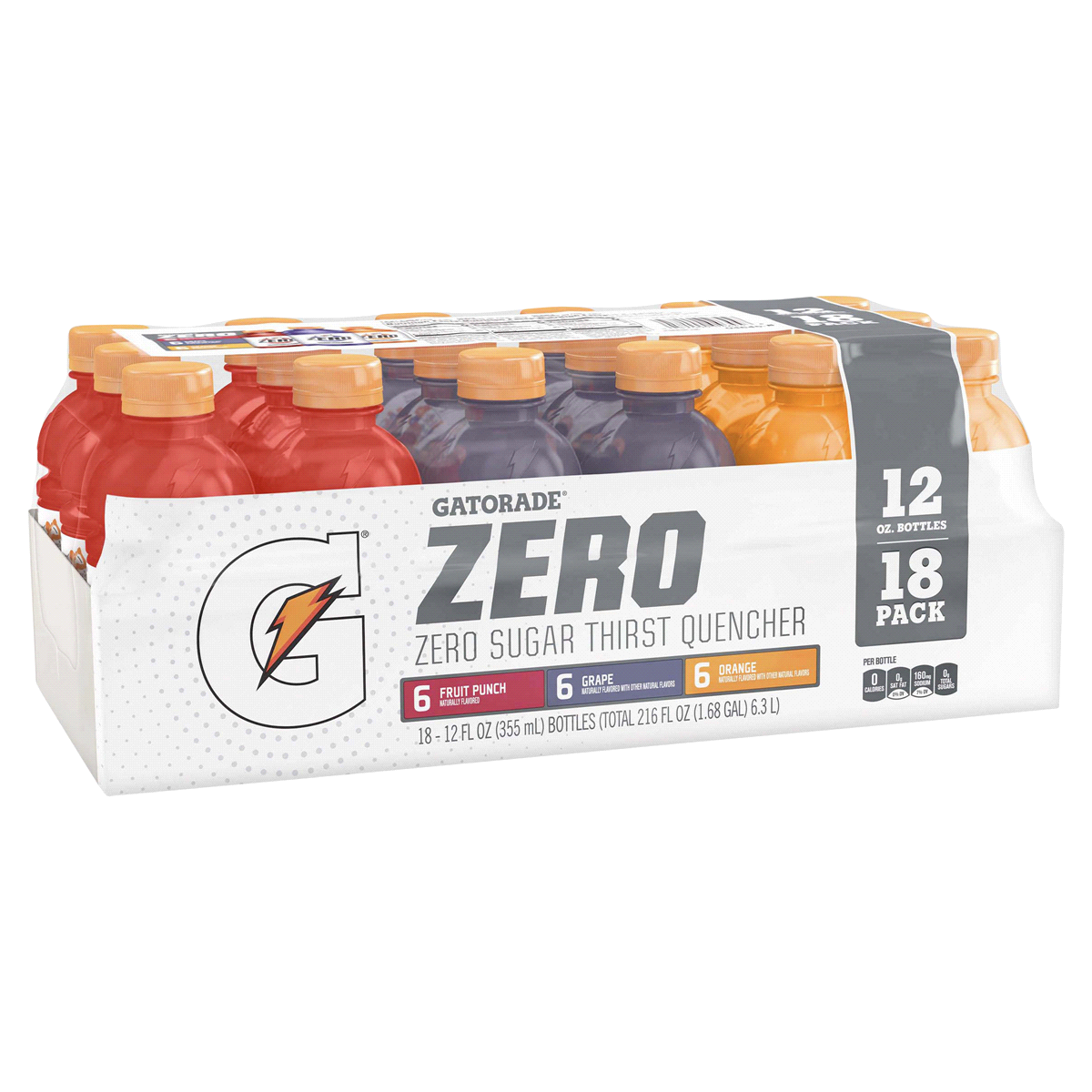 slide 1 of 1, Gatorade Zero Sugar Thirst Quencher Sports Drink Variety Pack - 18 ct; 12 fl oz, 18 ct; 12 fl oz