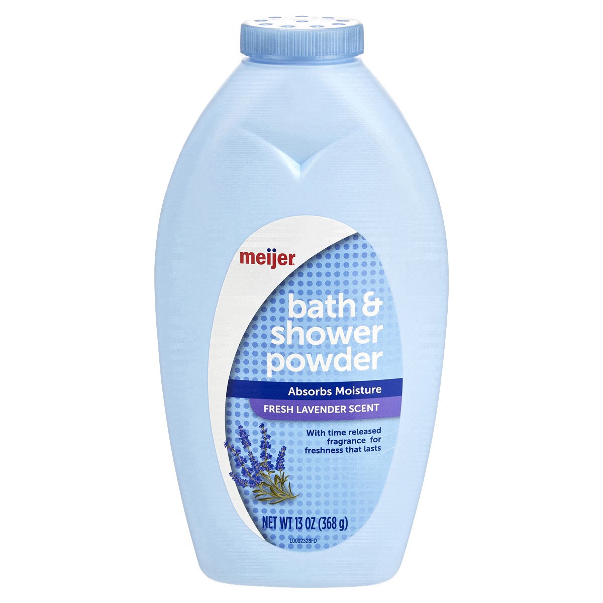 slide 1 of 5, Meijer Shower & Bath Absorbent Bath Powder, 13 oz