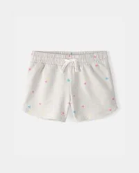 Carter's Girls Heart French Terry Shorts - Grey - Size 7