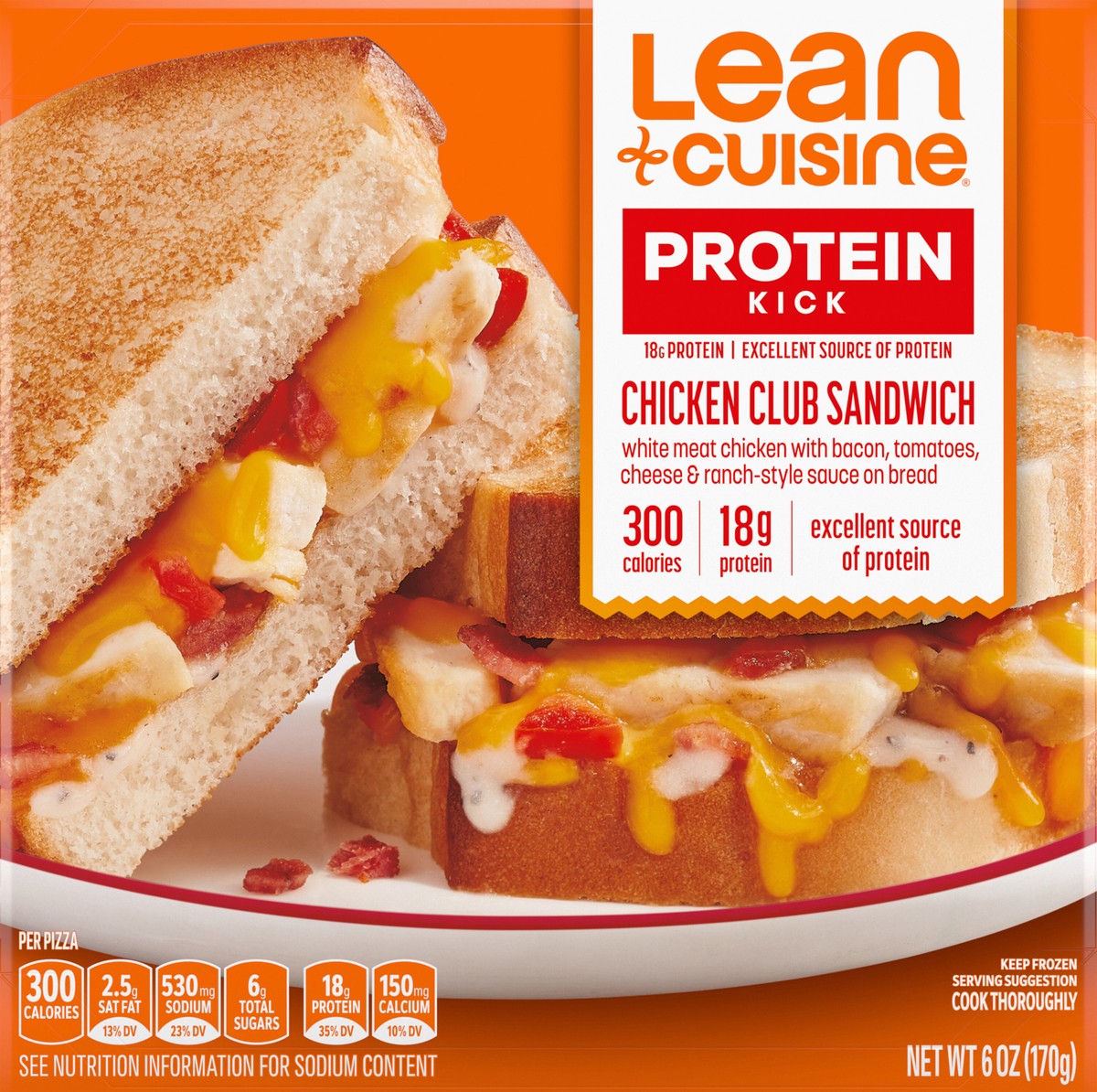 slide 9 of 9, Lean Cuisine Features Chicken Club Panini Frozen Meal, 6 oz