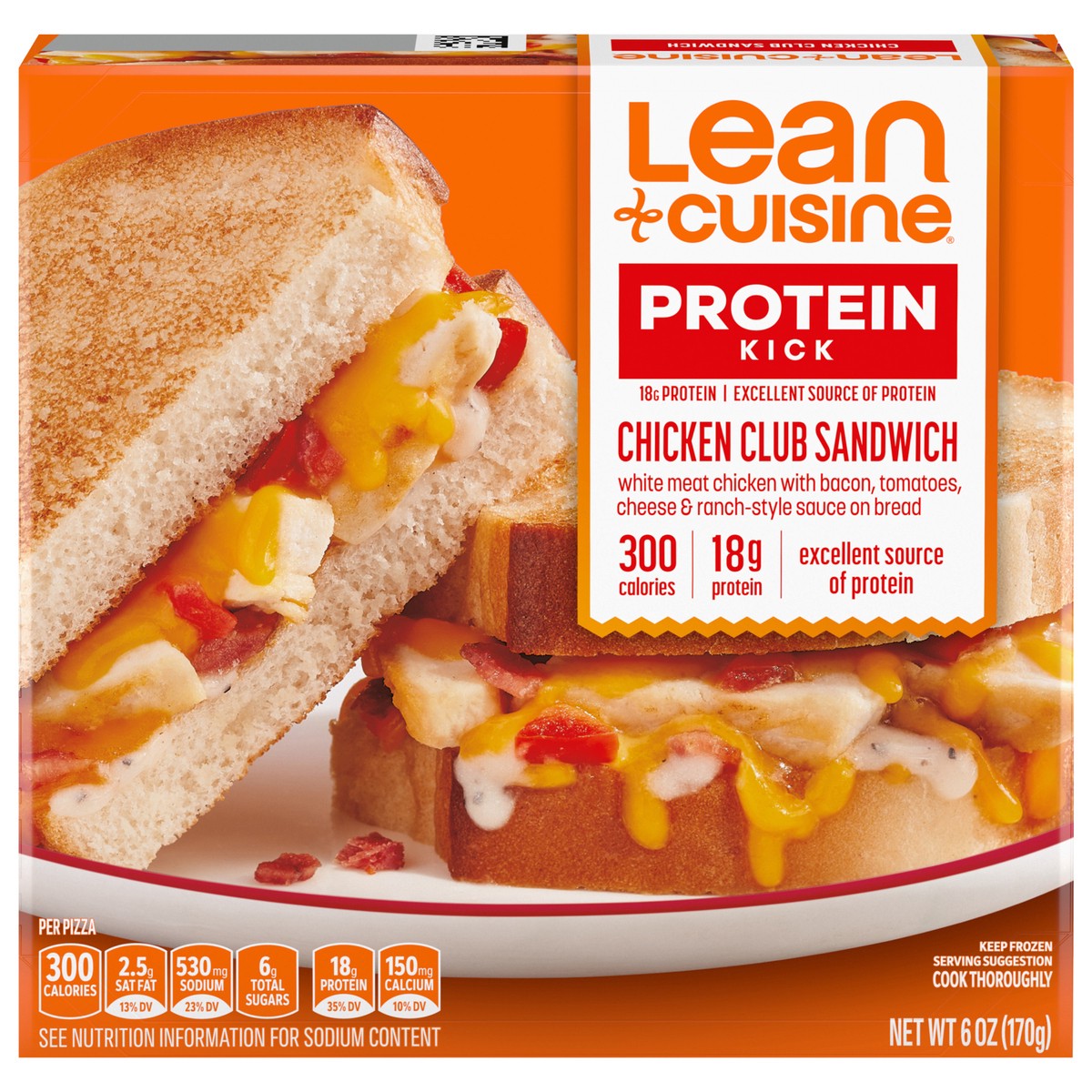 slide 1 of 9, Lean Cuisine Features Chicken Club Panini Frozen Meal, 6 oz