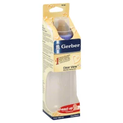 Gerber Plastic Baby Bottle Clear