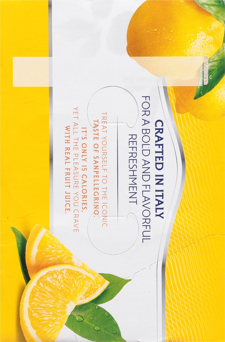 slide 12 of 16, SanPellegrino Zero Grams Added Sugar Italian Sparkling Drinks Lemonade, Sparkling Lemon Beverage, 6 Pack of 11.15 Fl Oz Cans, 