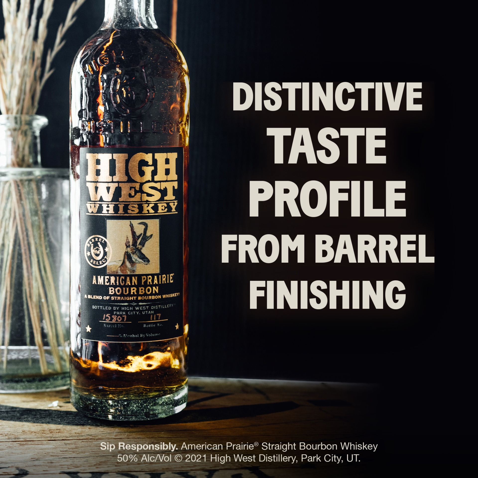 slide 3 of 7, High West American Prairie Bourbon Barrel Select Whiskey, 100 Proof, 750 ml
