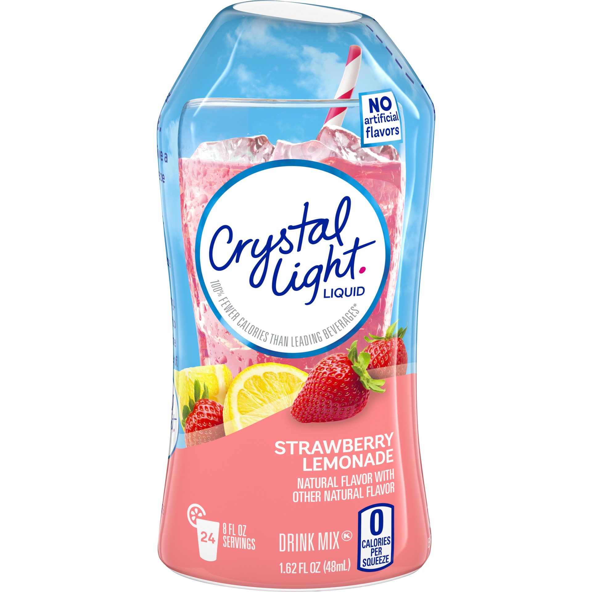 slide 1 of 11, Crystal Light Liquid Strawberry Lemonade Naturally Flavored Drink Mix - 1.62 fl oz, 1.62 fl oz