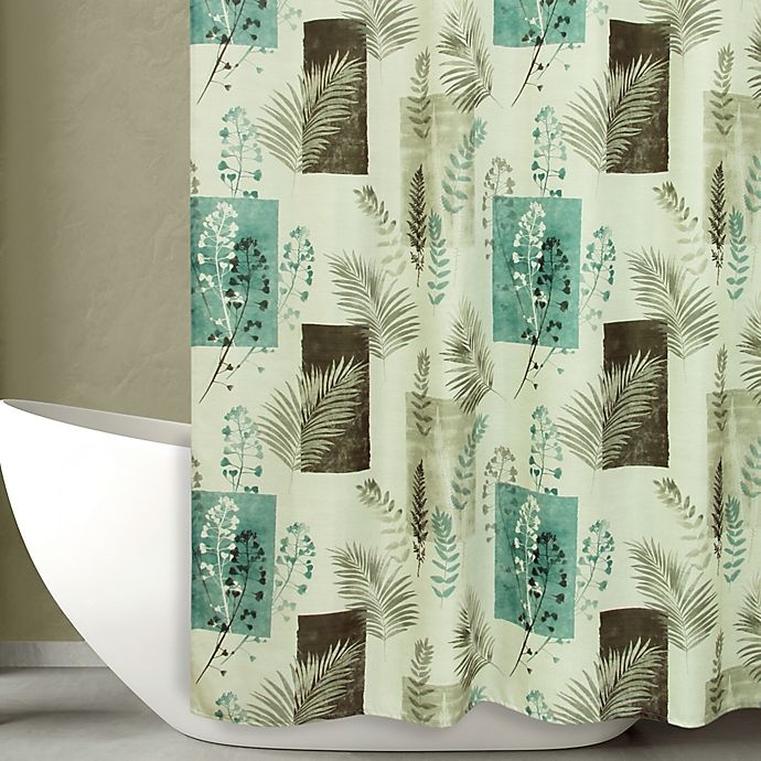 slide 1 of 1, Bacova Taylor Shower Curtain - Teal, 70 in x 72 in