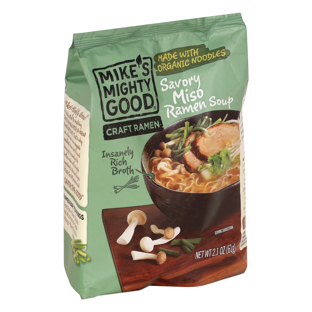 slide 2 of 10, Mike's Mighty Good Savory Miso Ramen Noodles, 2.1 oz