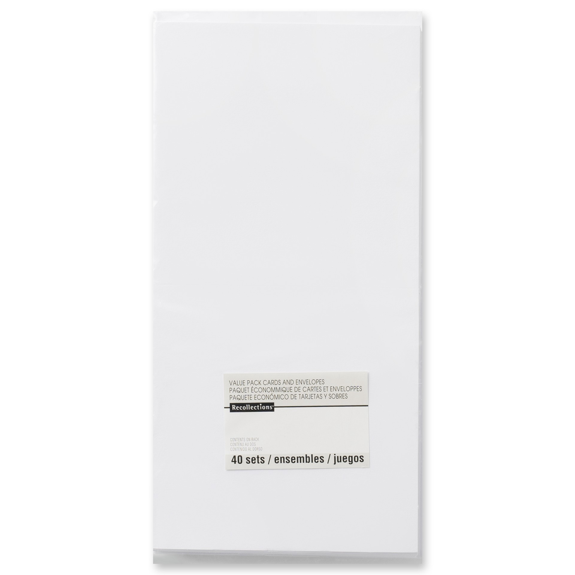 slide 2 of 3, 5.5" X 5.5" White Square Card & Envelope Set By Recollections, 40ct., 40 ct