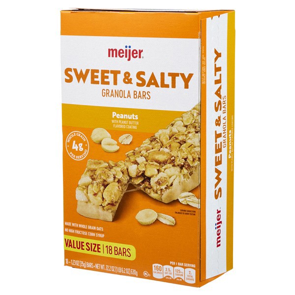slide 26 of 29, Meijer Granola Bar Swt & Salty Peanut 18 - 22 oz, 22 oz