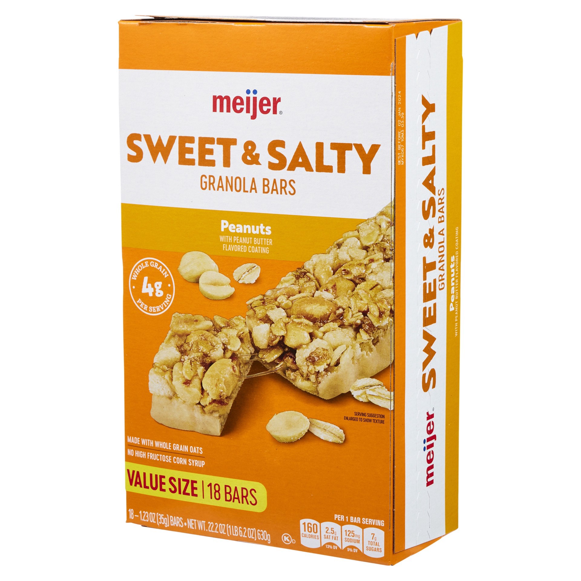 slide 2 of 29, Meijer Granola Bar Swt & Salty Peanut 18 - 22 oz, 22 oz