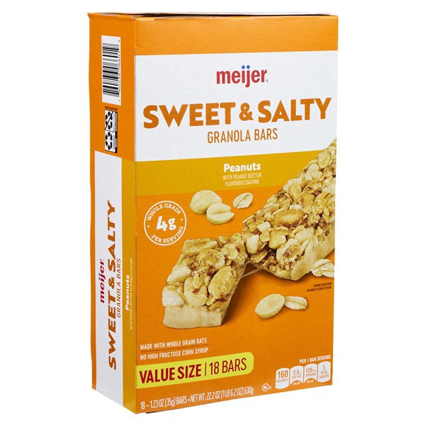 slide 23 of 29, Meijer Granola Bar Swt & Salty Peanut 18 - 22 oz, 22 oz