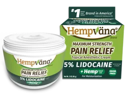 Hempvana Maximum Strength Pain Relief Topical Anesthetic Cream With Lidocaine