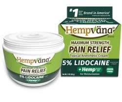 Hempvana Maximum Strength Pain Relief Topical Anesthetic Cream With Lidocaine