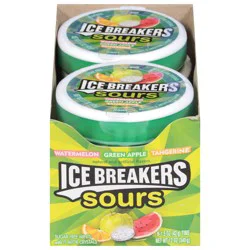 Ice Breakers Sours Assorted Fruit Flavored Sugar Free Mints Pucks, 1.5 oz (8 Count)