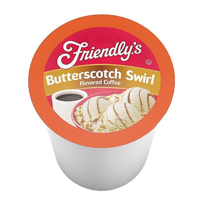 slide 2 of 3, Friendly's Butterscotch Swirl Flavored Coffee Pods for Single Serve Coffee Makers, 18 ct