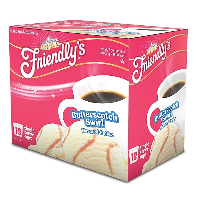 slide 3 of 3, Friendly's Butterscotch Swirl Flavored Coffee Pods for Single Serve Coffee Makers, 18 ct