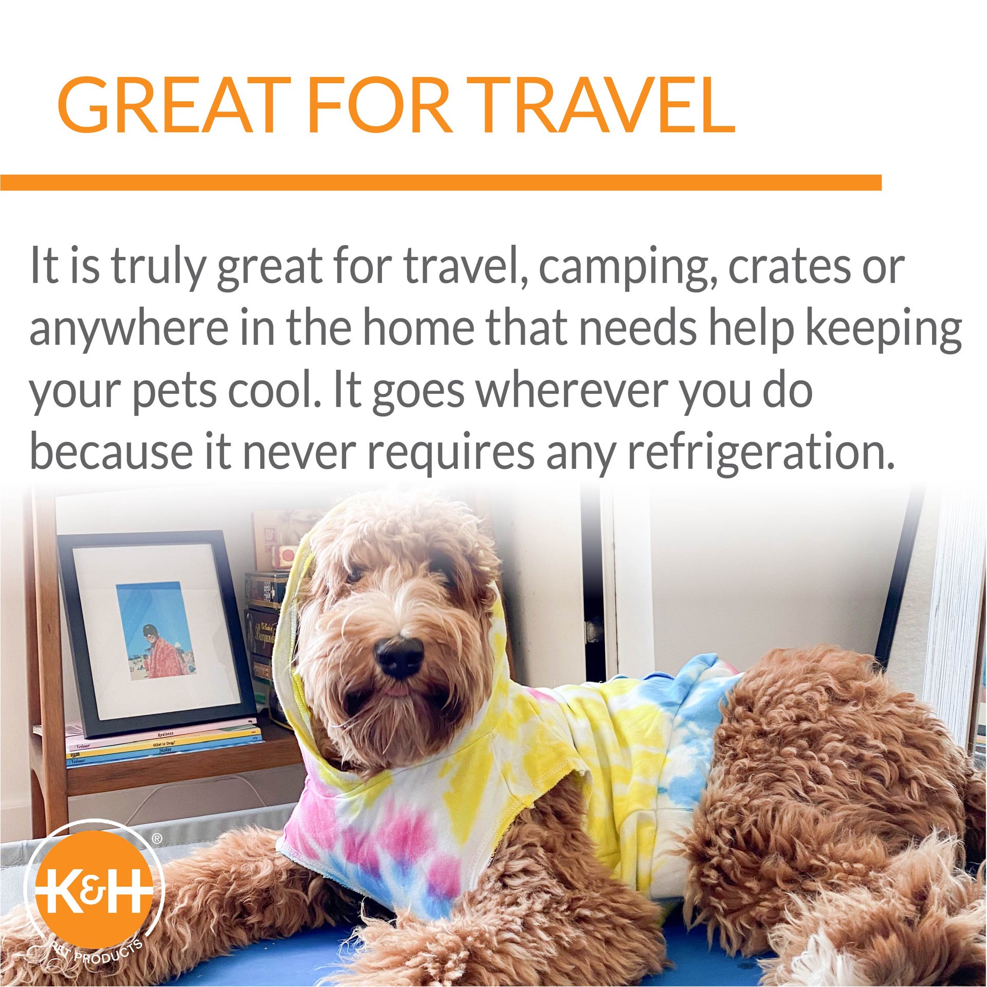 slide 6 of 9, K & H K&H Pet Products Coolin' Pet Pad Blue Large 20 X 36 Inches, 20 in x 36 in