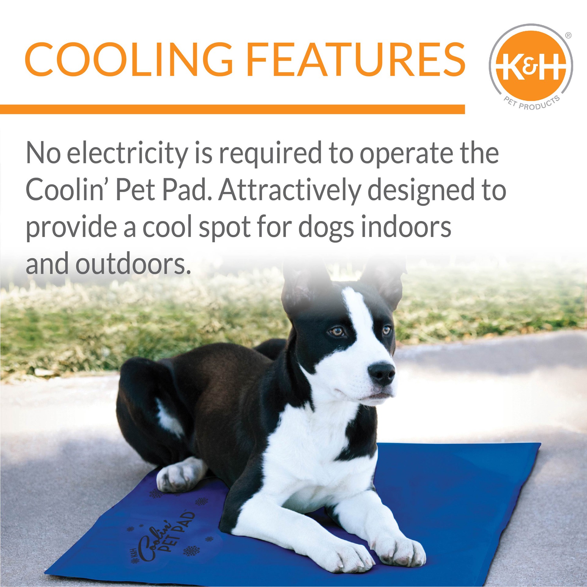 slide 9 of 9, K & H K&H Pet Products Coolin' Pet Pad Blue Large 20 X 36 Inches, 20 in x 36 in
