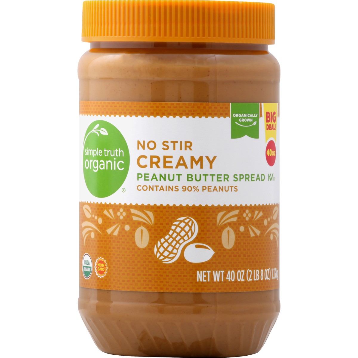 slide 1 of 11, Simple Truth Organic Peanut Butter Spread 40 oz, 40 oz