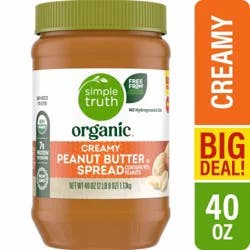 Simple Truth Organic Peanut Butter Spread 40 oz
