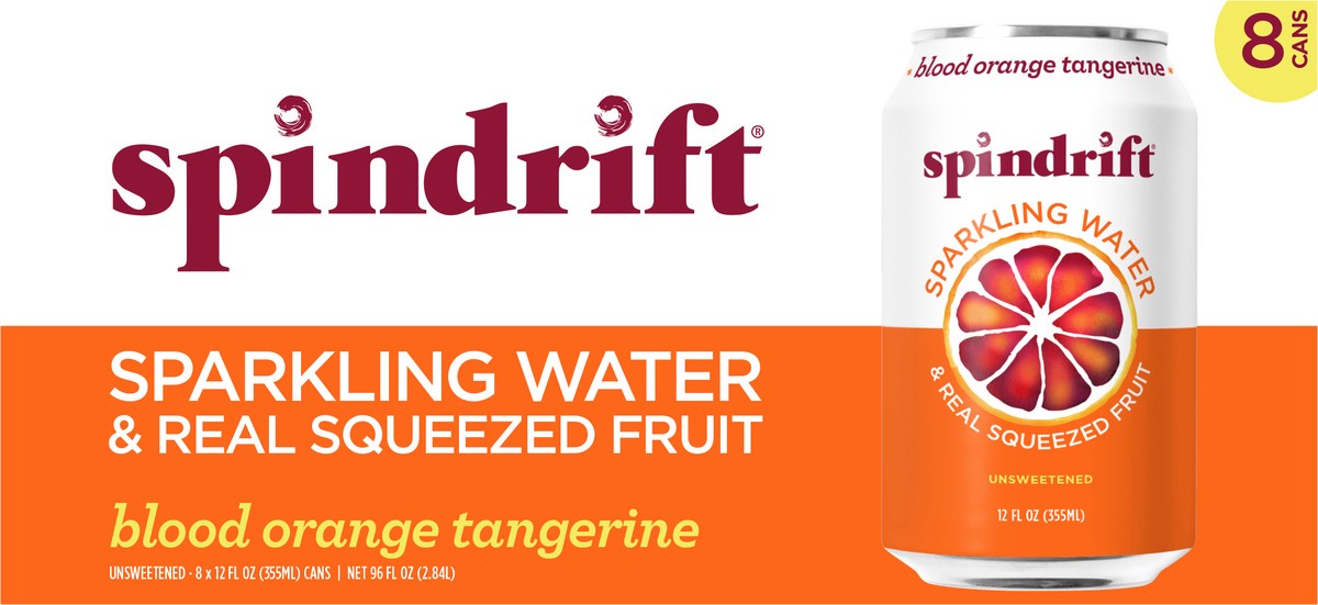 slide 6 of 7, Spindrift Blood Orange Sparkling Water - 8 ct; 12 fl oz, 17.2 fl oz