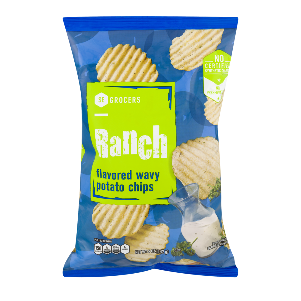 slide 1 of 1, SE Grocers Potato Chips Ranch, 5 oz