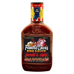 Famous Dave's Hot Devil's Spit BBQ Sauce 19 oz