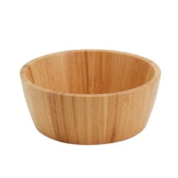 Tabletops Unlimited Infused Small Round Bamboo Bowl - 7.87 in