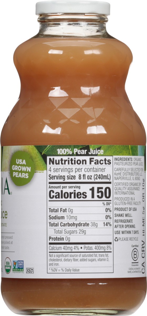 slide 5 of 13, Cadia Juice Pear Org - 32 oz, 32 oz