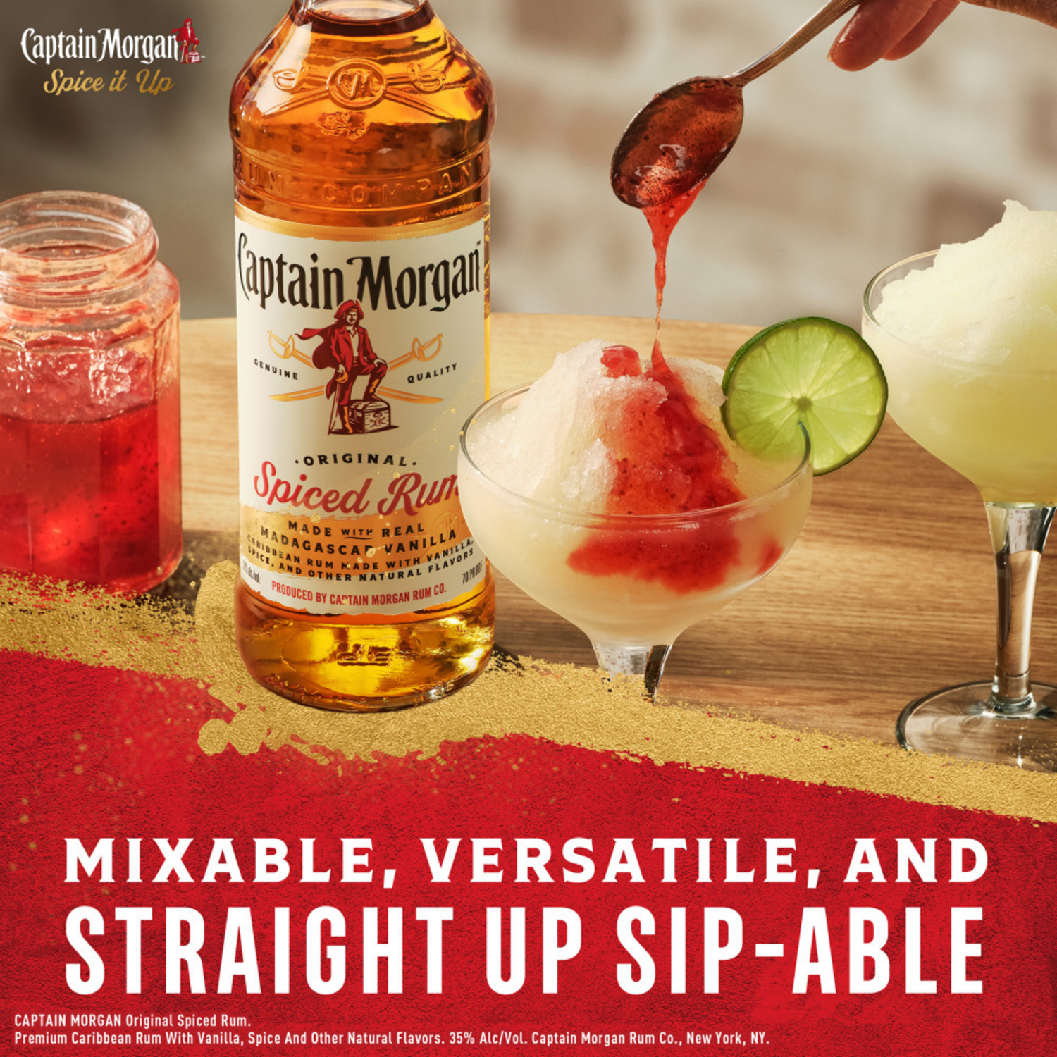 slide 2 of 3, Captain Morgan Original Spiced Rum, 750 mL, 750 ml