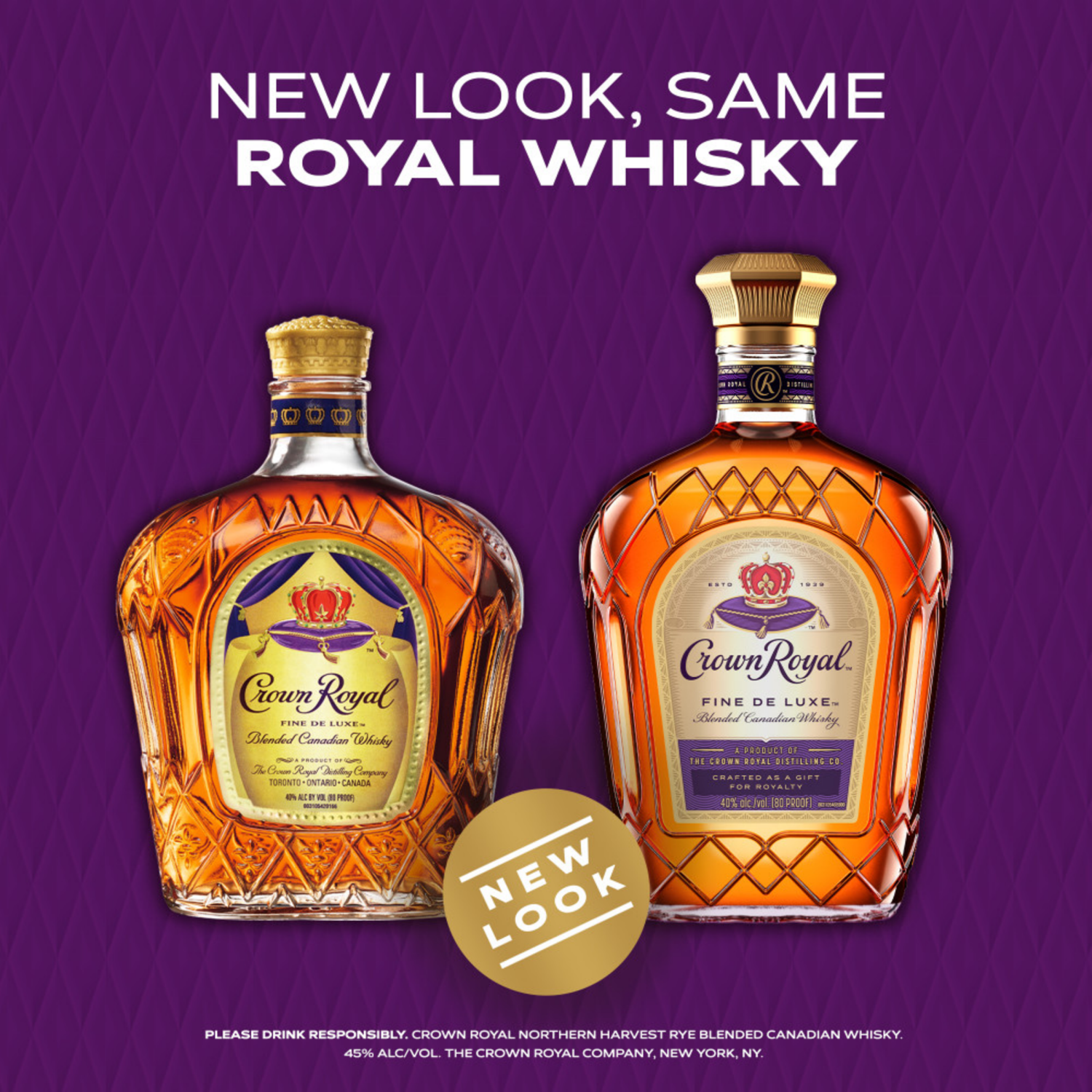 slide 3 of 5, Crown Royal Fine De Luxe Blended Canadian Whisky, 375 mL Glass Bottle, 375 ml
