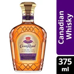 Crown Royal Fine De Luxe Blended Canadian Whisky, 375 mL Glass Bottle