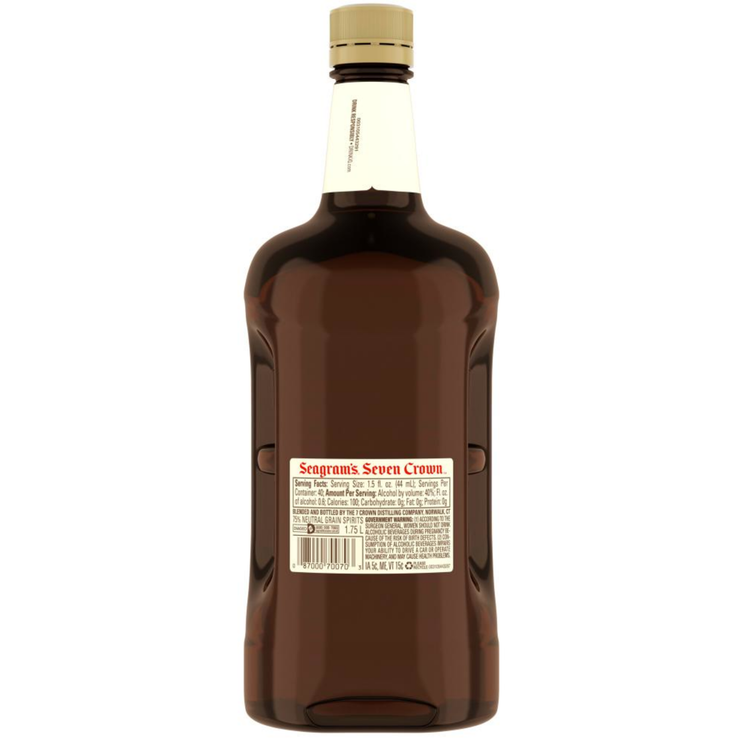 slide 2 of 3, The 7 Crown Distilling Company Seagram's 7 Crown American Blended Whiskey, 1.75 liter