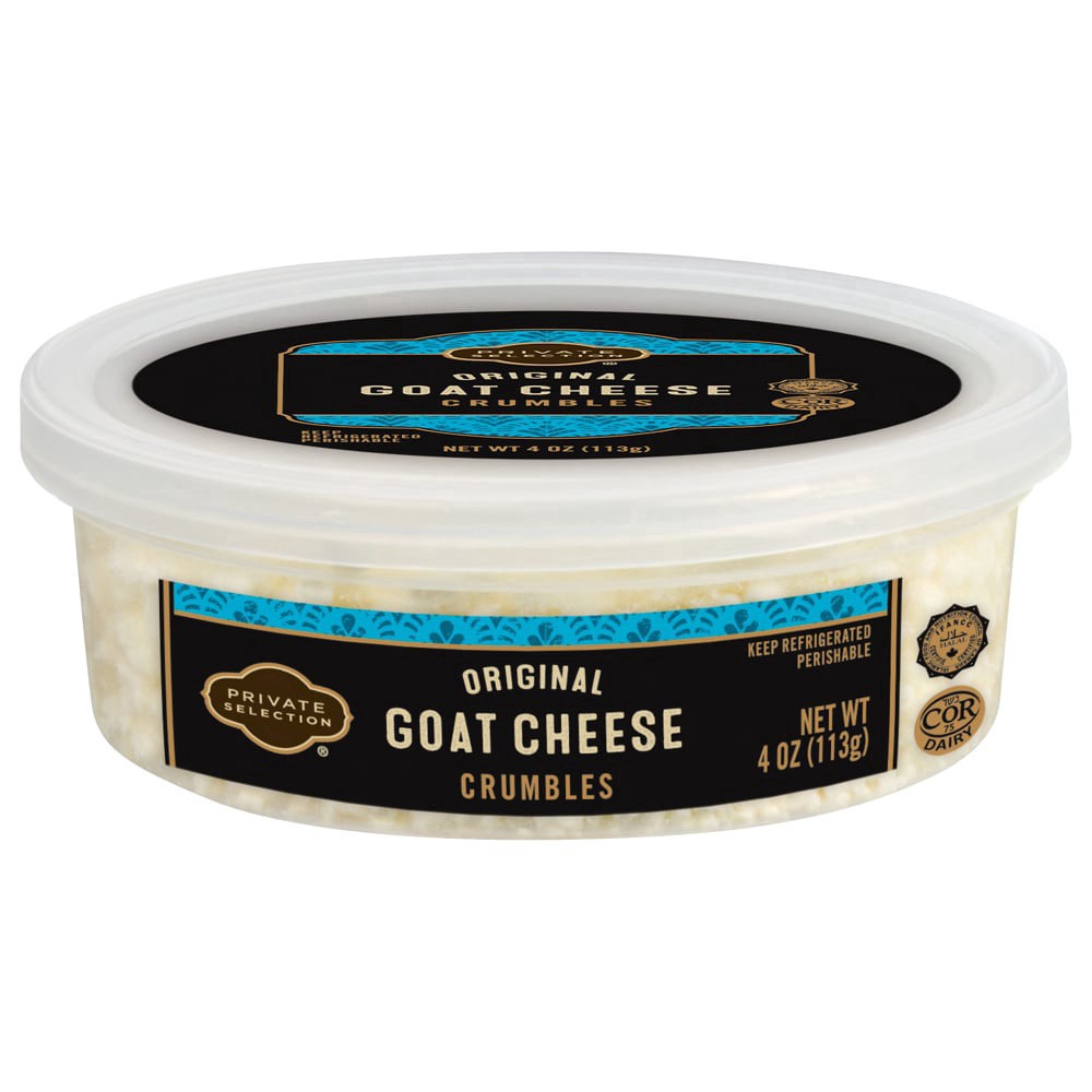slide 3 of 3, Private Selection® Original Goat Cheese Crumbles, 4 oz