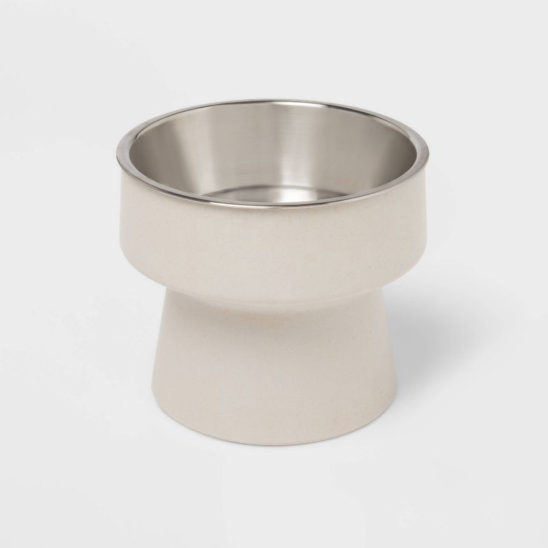 slide 1 of 3, Elevated Dog Bowl - Gray - 3.5 Cups - Boots & Barkley™, 1 ct