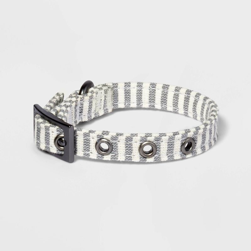 slide 2 of 3, Striped Fashion Dog Collar with Pin Buckle - XS - Boots & Barkley™, 1 ct