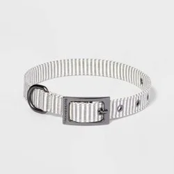 Striped Fashion Dog Collar with Pin Buckle - L - Boots & Barkley™