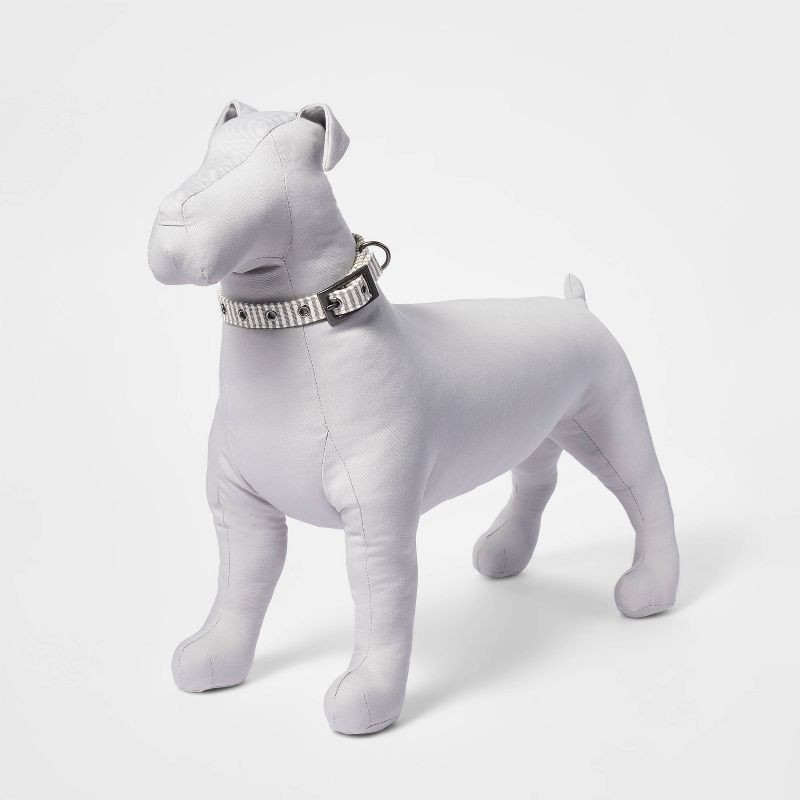 slide 3 of 3, Striped Fashion Dog Collar with Pin Buckle - M - Boots & Barkley™, 1 ct
