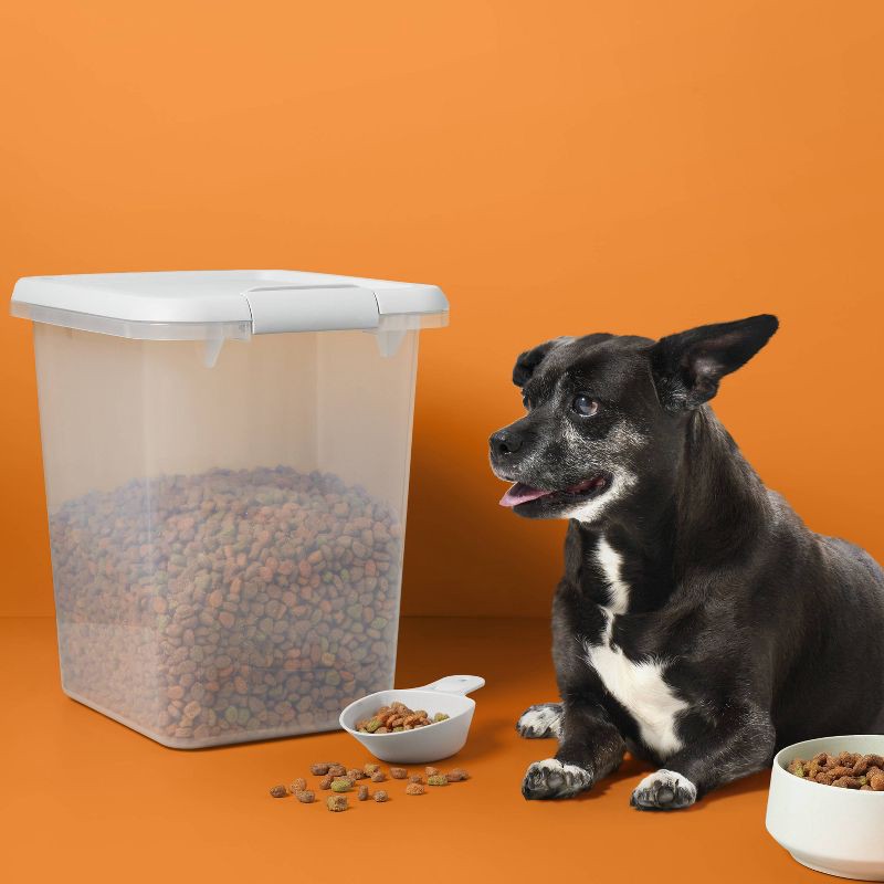 slide 2 of 4, Pet Food Storage Tub with Built-in Scoop - 20lbs - up&up™, 20 lb