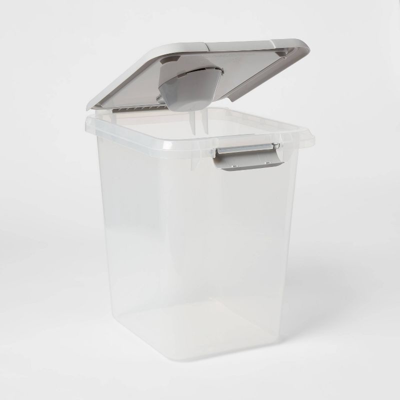 slide 3 of 4, Pet Food Storage Tub with Built-in Scoop - 20lbs - up&up™, 20 lb