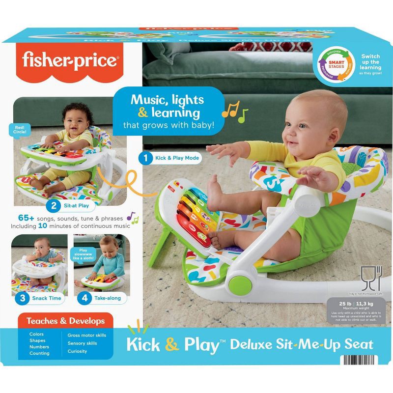 slide 6 of 6, Fisher-Price Kick & Play Deluxe Sit-Me-Up Infant Seat, 1 ct