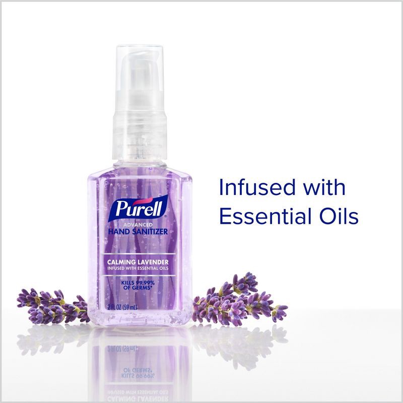 slide 4 of 7, Purell Hand Sanitizer Pump - Lavender - Trial Size - 2 fl oz, 2 fl oz