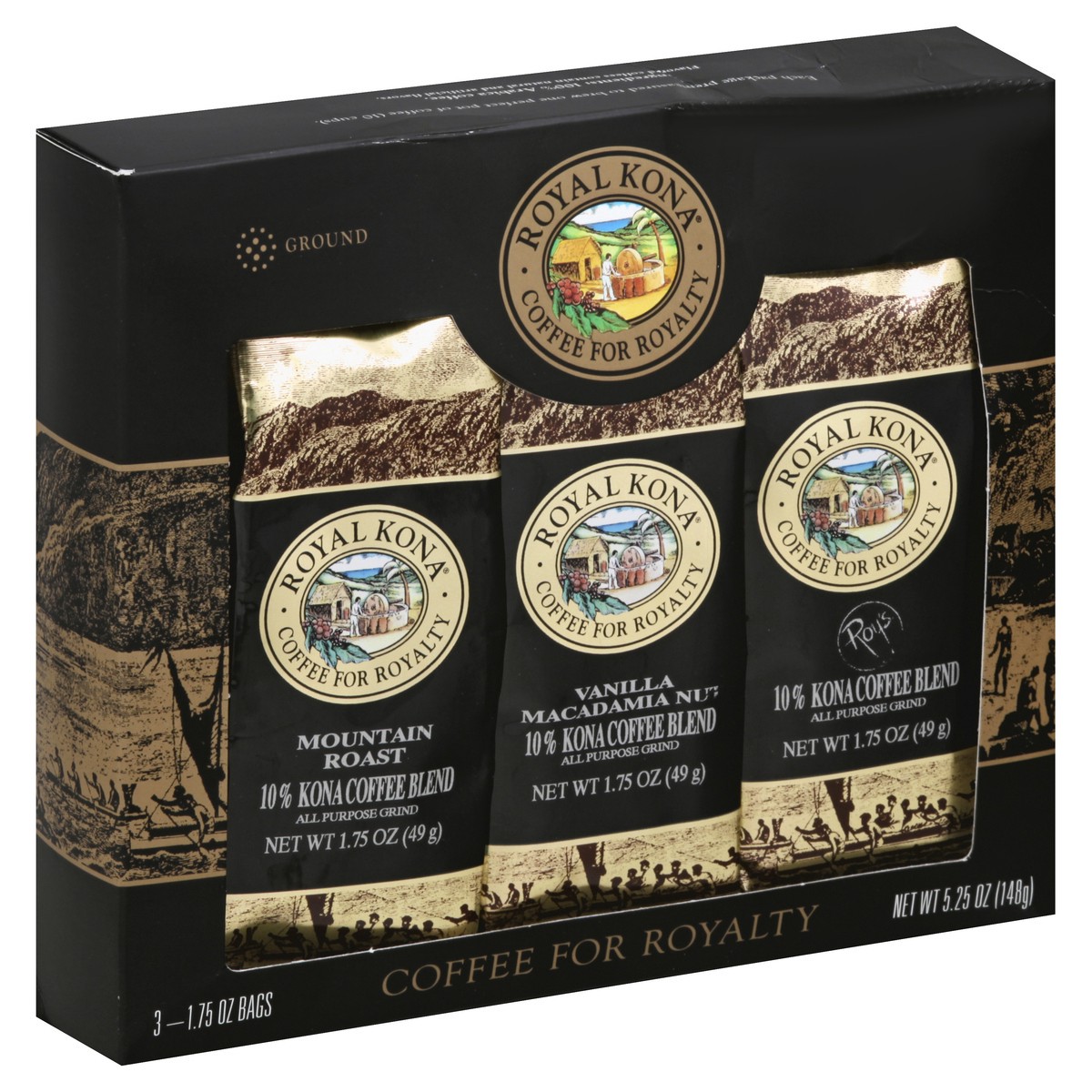 slide 2 of 8, Royal Kona Coffee Blend, 10% Kona, Ground, Assorted, 