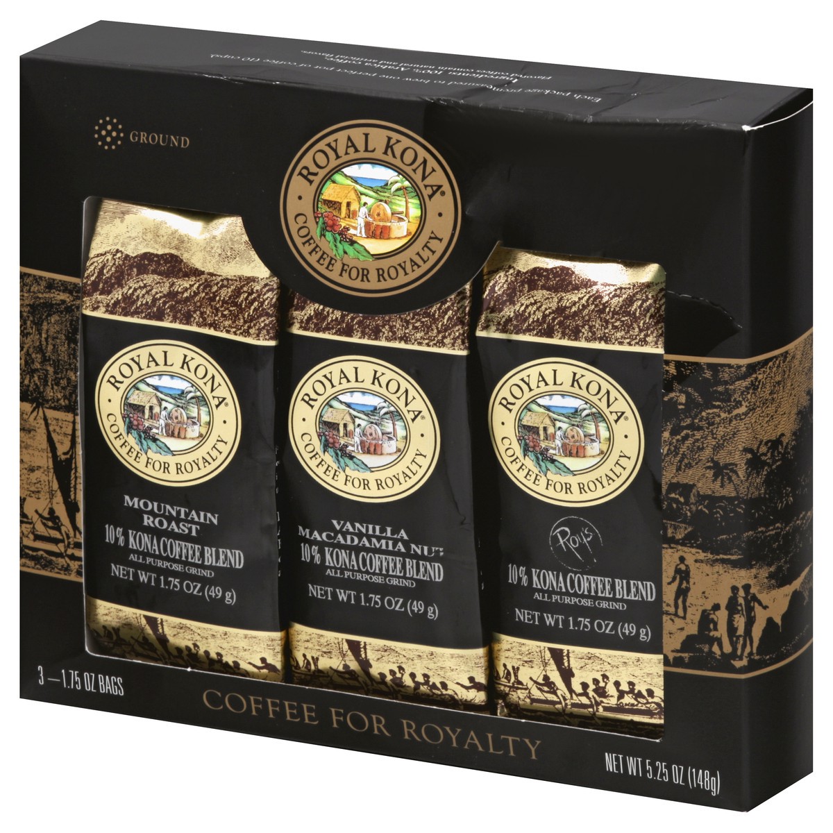 slide 3 of 8, Royal Kona Coffee Blend, 10% Kona, Ground, Assorted, 